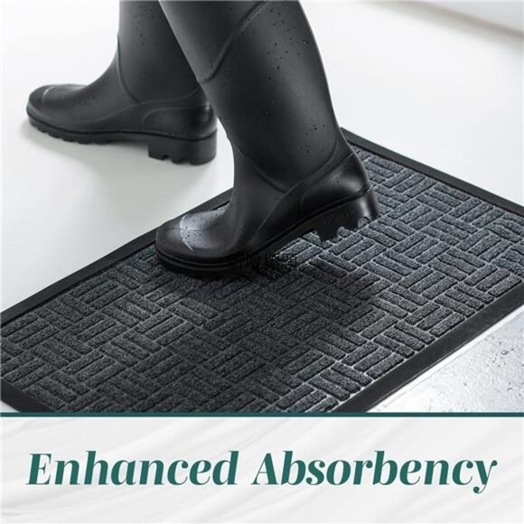 Front Door Mats, 2 Pc Set, 29.5 x 17, All Weather Entry and Back Yard, Indoor - Picture 4 of 8